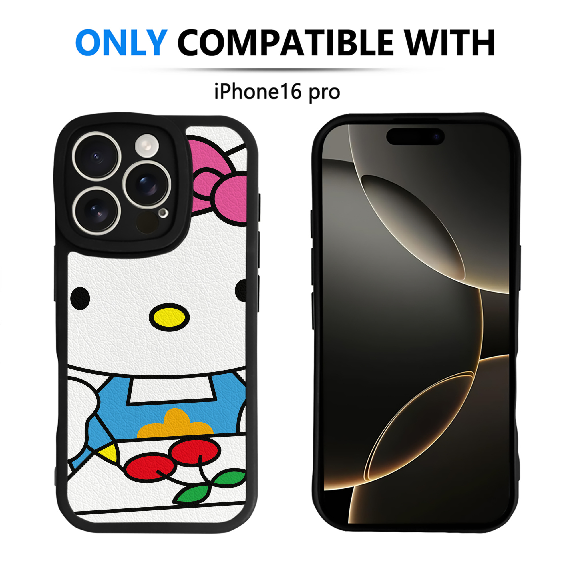 （画像用） Hello Kitty ハローキティ 【iPhone 16シリーズ対応】シリコンスマホケース（レザー調） 材質：シリコン